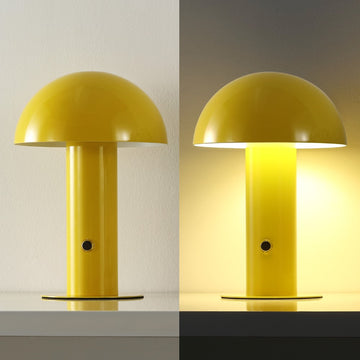 Boletus 10.75" Contemporary Bohemian Rechargeable/Cordless Iron Integrated LED Mushroom Table Lamp